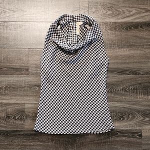 🌹 Adiva Houndstooth Cowl Neck Sleeveless Blouse 🌹